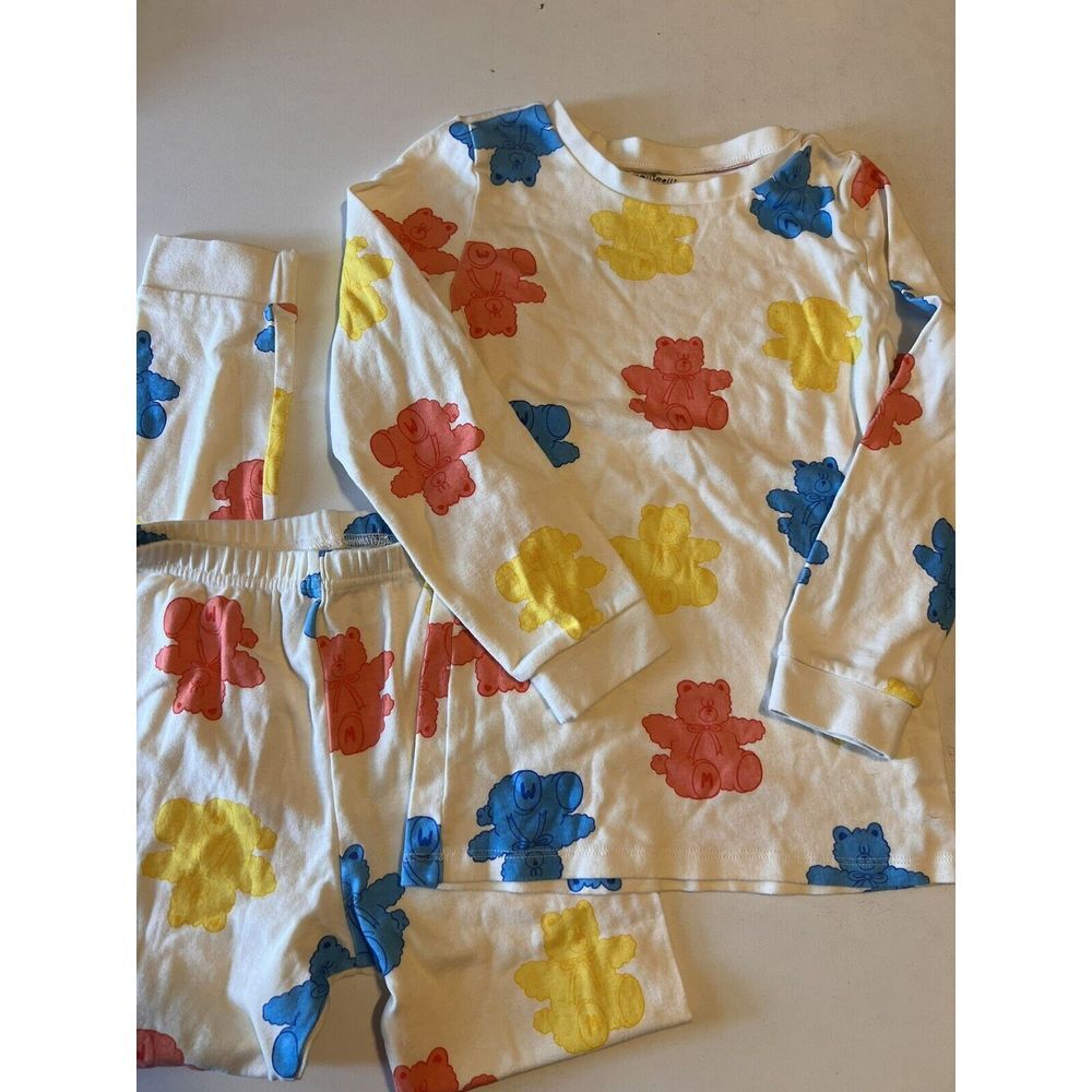 MOLLIMELLI Girls Boys Kids Size 9-10 Pajamas PJs Long Sleeve 2 Piece Bears